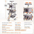 45.2" Cat Tower with Cat Condo Sisal Scratching Post VEVOR BESTEQUIP Overseas Store