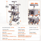 45.2" Cat Tower with Cat Condo Sisal Scratching Post VEVOR BESTEQUIP Overseas Store