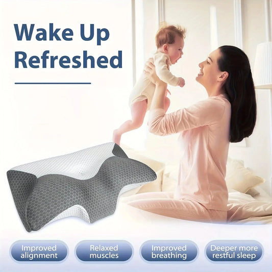 Cervical Memory Foam Pillow Pillows For Neck Shoulder Pain Ergonomic Orthopedic Sleeping Contoured Support Pillow Side Sleepers Shop1104062212 Store