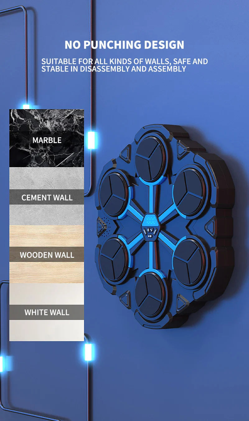 Smart Bluetooth Music Boxing Machine,Decompression,Fighting Fitness Home Boxing Wall Target Boxing Trainer Boxing Accessories Ponerait Benzhou Store