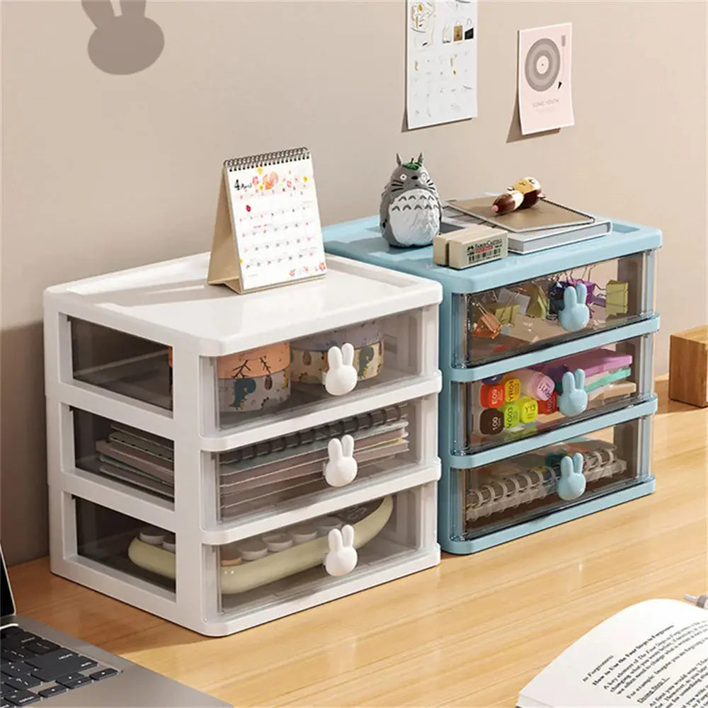 Transparent Desk Organizer Drawer Cute Plastic Clear Organizing Boxes