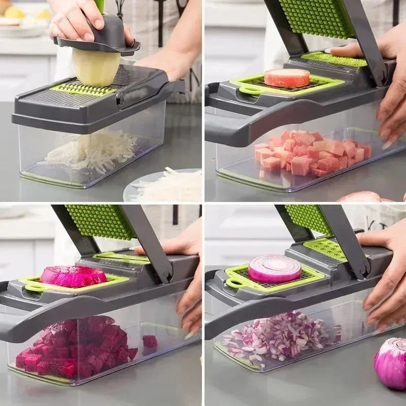 14/16 in 1 Multifunctional Vegetable Chopper Handle Food Grate Food Chopper Vegetable Slicer Dicer Cut Kitchen Items cocina Shop1103772493 Store