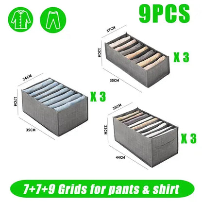Organizador de ropa para armarios, pantalones, vaqueros, caja de almacenamiento, organizador de armario