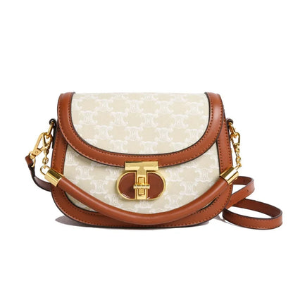 2025 Unique Niche Women's Saddle Bag - Simple Elegant Design - Adjustable Sophisticated Texture Shoulder Strap - Crossbody