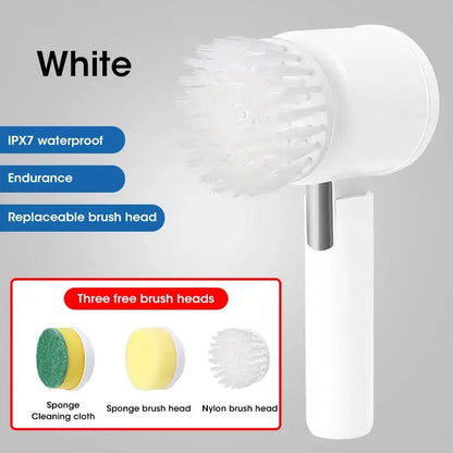 Electric Spin Scrubber, Bathroom Cordless Cleaning Brush Power Scrubber with 5 Replaceable Brush Heads, Electric Cleaning Brush Stone's Store