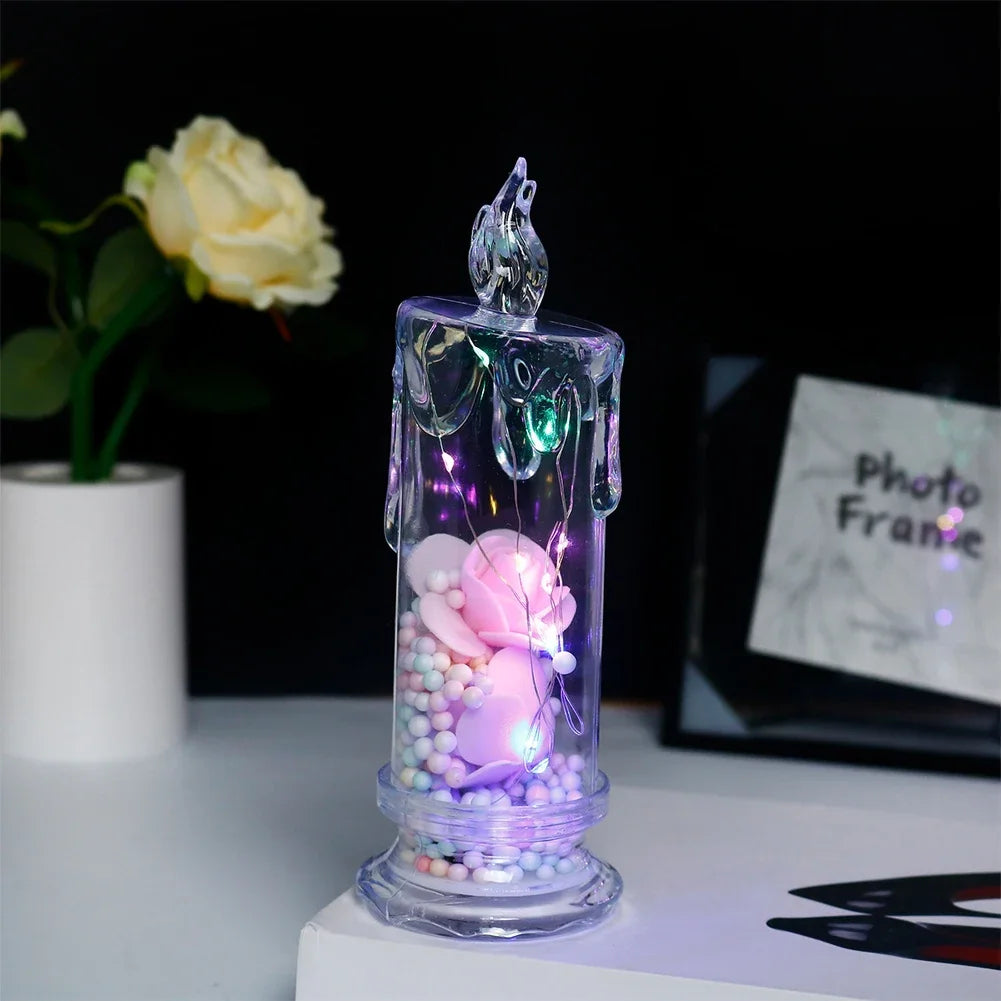 RoseGlow™ Candle Lights 🌹✨ — Real Flame Look, Smoke-Free