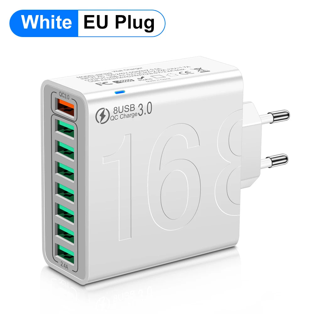 ChargeCore™ 8-Port Hub ⚡ — Fast Power for All Devices