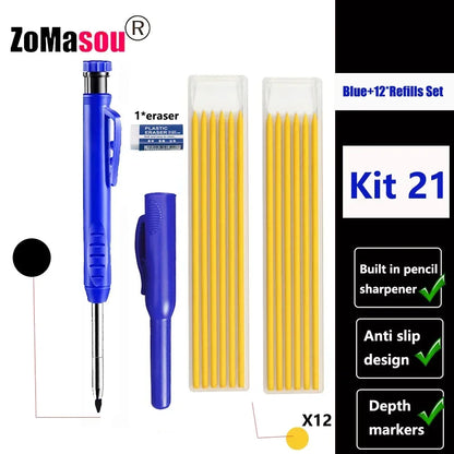 PrecisionMark Carpenter Pencil: Sharp Lines, Every Time! Zomasou Factory Store