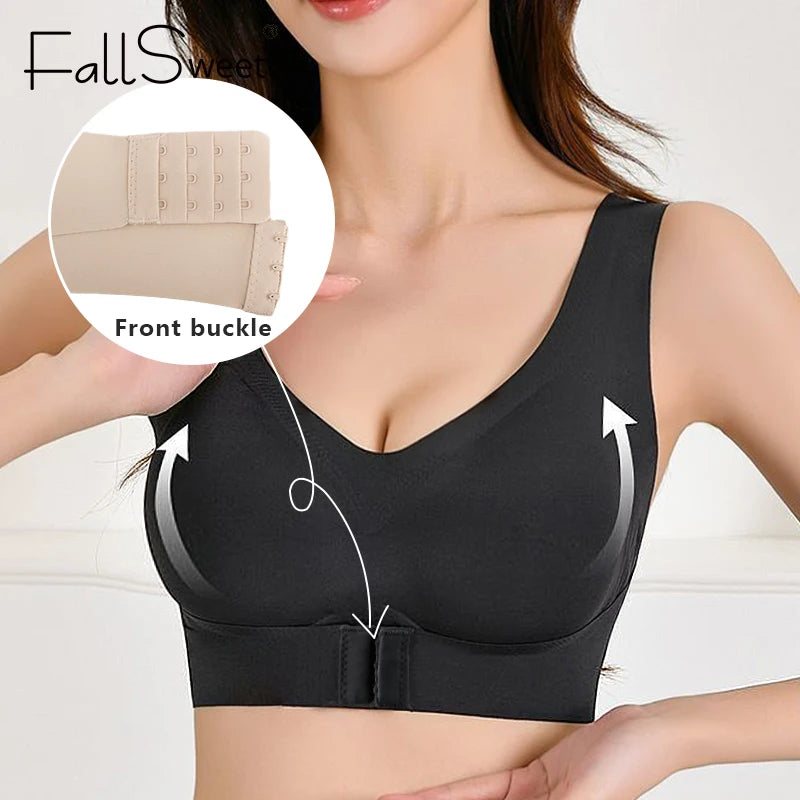 AlignLift™ – Front-Close Posture Bra with Cross-Back Support 💪