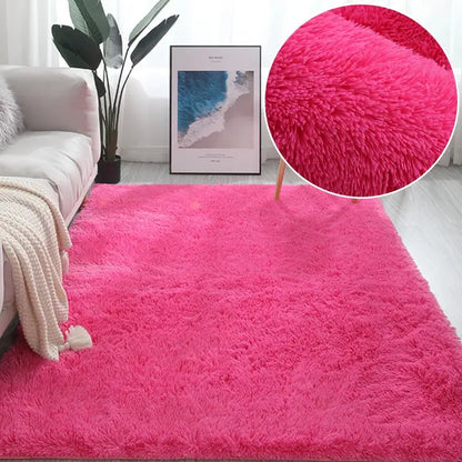 RainbowCloud Plush Rug – Soft, Fluffy & Vibrant! Happier so luckly Store