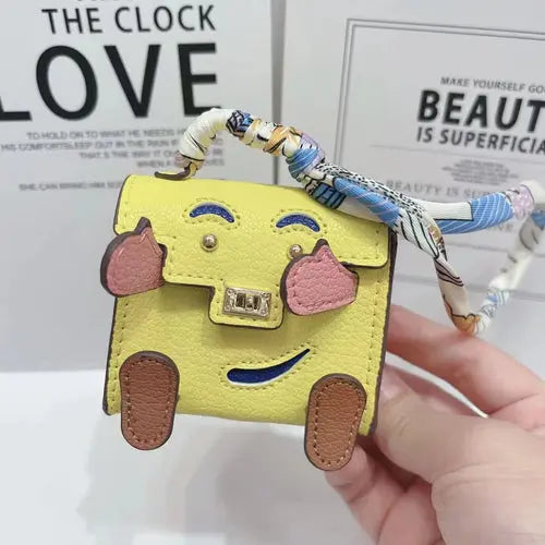 View details for Mini Handmade Bag Keychain Tiny PU Leather Handbag Decoration Pendant