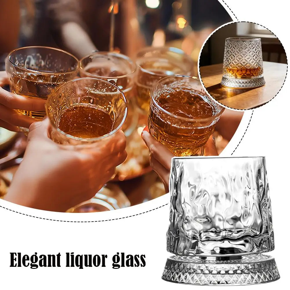 SpinSip™ Whiskey Glass 🥃✨ — Smooth Swirl, Rich Flavor