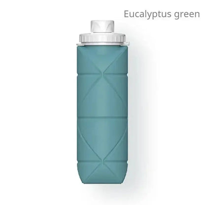 1Pc 600ml Foldable Space-saving Portable Reusable Silicone Sport Water