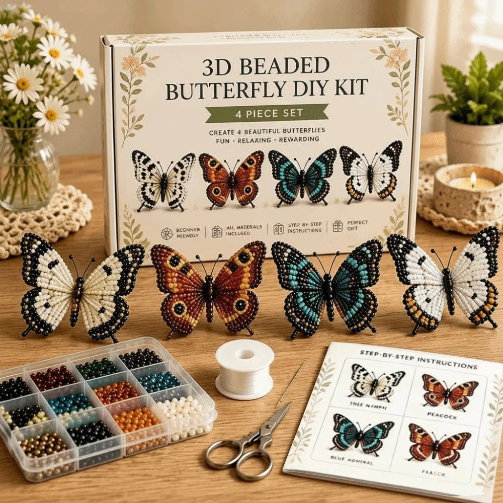 ButterflyBloom™ DIY Kit 🦋✨ — Create Stunning Beaded Butterflies