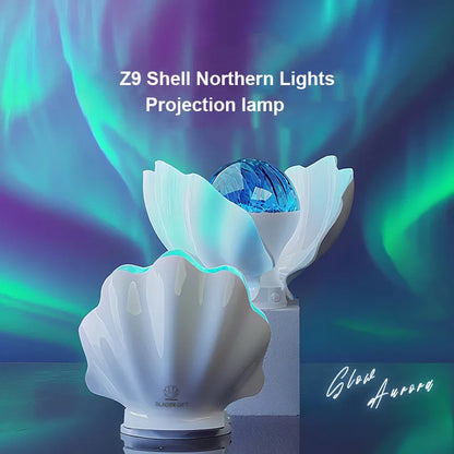 AuroraShell™ Starry Projector Lamp 🐚🌌 Dreamy Night Glow