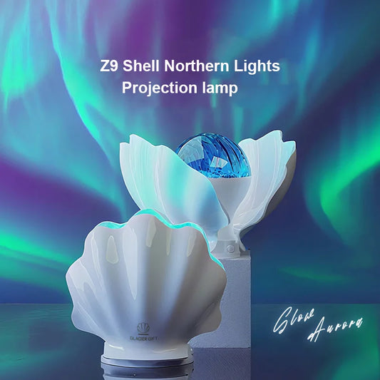 Lámpara Proyectora AuroraShell™ Estrellada 🐚🌌 Brillo Nocturno de Ensueño