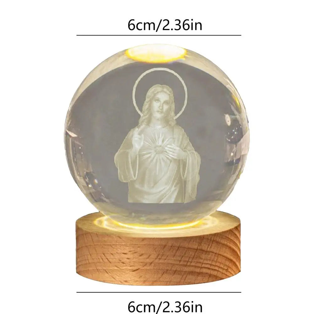Illuminate Your Faith: Holy Globes 3D Christian Lamp Happy Home Quality Life Store