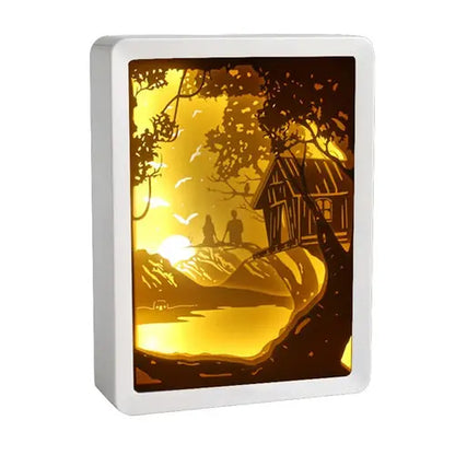 Howl's Moving Castle Anime Paper-Cut Light Decor - 3D Shadow Box Lamp