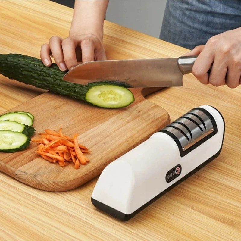 Afilador de Cuchillos Eléctrico de Cocina, Multifuncional Automático Profesional de 4 Velocidades, Accesorios de Cocina