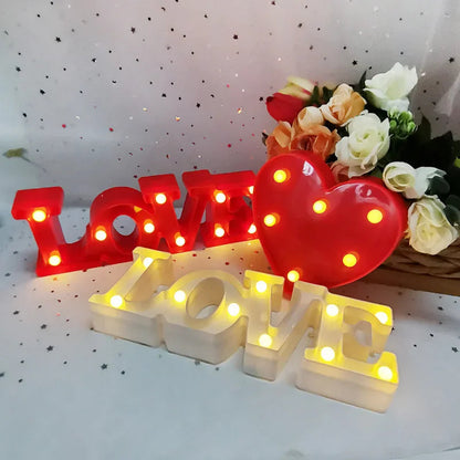 Love Heart LED Lamp Wedding Party Romantic Red Pink Night Light Ornament Birthday Christmas Home Decoration Valentines Day Gift Shop1103809145 Store