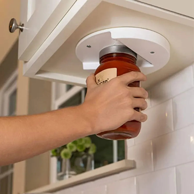Multifunction Can Opener Cabinet Under Jar Opening Tool Professional Bottle Quick Opener Fast Lid Remover Kitchen Accessories Global Home Furnishing Store