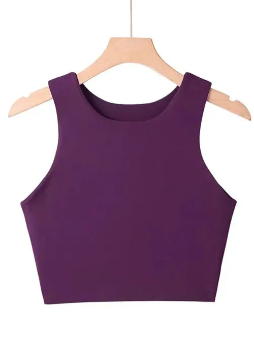 Summer Fashion Women Sexy Slim Tops O-neck Sleeveless Double Nylon