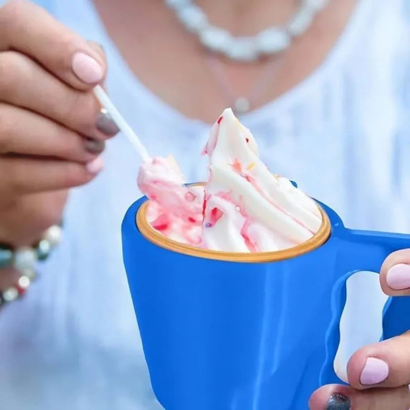 Ice Cream Pint Holder Reusable Ice Cream Pints Cozy Anti Freeze Handle, Popsicles Insulated Sleeves for Yogurt Frozen Desserts