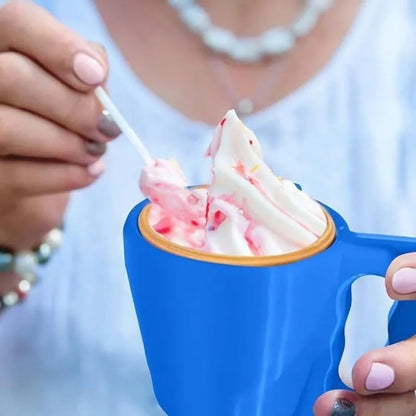 Ice Cream Pint Holder Reusable Ice Cream Pints Cozy Anti Freeze Handle, Popsicles Insulated Sleeves for Yogurt Frozen Desserts