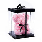 1pc 20cm Rose Bear Artificial Foam Flowers Bear Romantic Creative