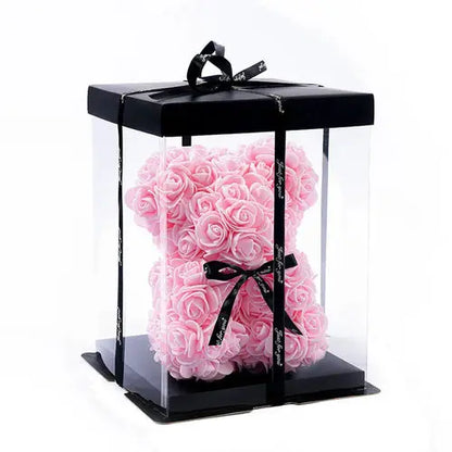 1pc 20cm Rose Bear Artificial Foam Flowers Bear Romantic Creative