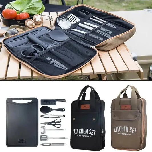 8pcs Camping Kitchen Cookware Set Portable Outdoor Travel Utensils AliExpress