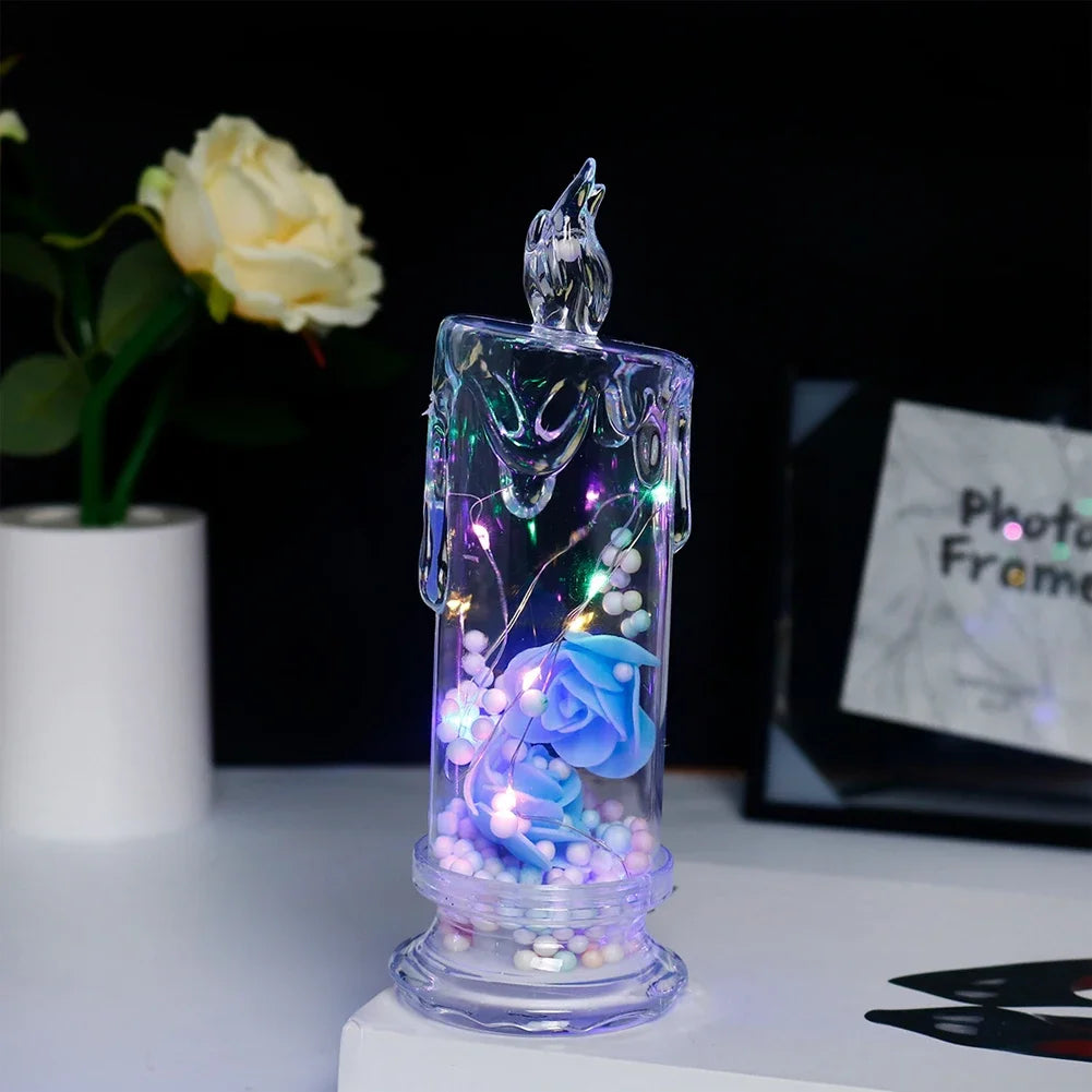 RoseGlow™ Candle Lights 🌹✨ — Real Flame Look, Smoke-Free