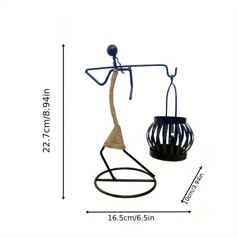Nordic Metal Candlestick Abstract Character Sculpture Candle Holder Decors Handmade MERRYHOME Merryhome Official Store