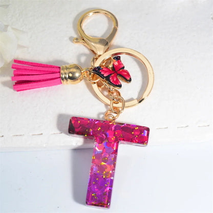 CharmFlair™ – Personalized Butterfly Tassel Keychain 💖