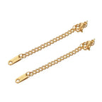 10pcs Gold Stainless Steel Extender Chains with Lobster Clasps for Jewelry Making