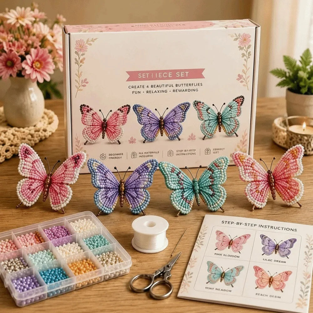 ButterflyBloom™ DIY Kit 🦋✨ — Create Stunning Beaded Butterflies