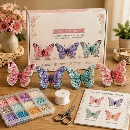 ButterflyBloom™ DIY Kit 🦋✨ — Create Stunning Beaded Butterflies
