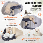 45.2" Cat Tower with Cat Condo Sisal Scratching Post VEVOR BESTEQUIP Overseas Store