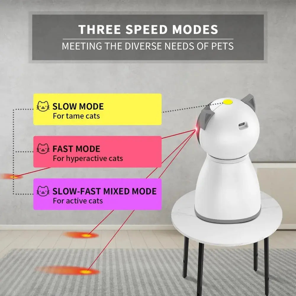 Laser Cat Toys for Indoor Cats, Trajectory Motion Activated Rechargeable Automatic Cat Laser Toy DJ Deal Store