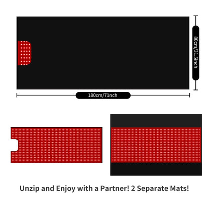 71" Red Light Sleeping Bag Full Body Relax Led Red Light Blanket Whole Body Led Infrared Sleeping Bag Red Light Mat for Home Use