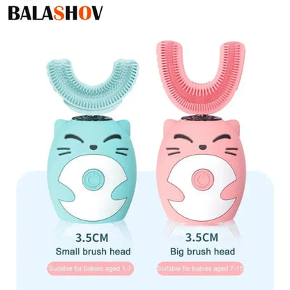 Electric U-shaped Toothbrush Children Sonic Toothbrush 360 Degrees Smart Dental Tooth Brush Teeth Whitening for Waterproof Kids BALASHOV Exquisite Life Store