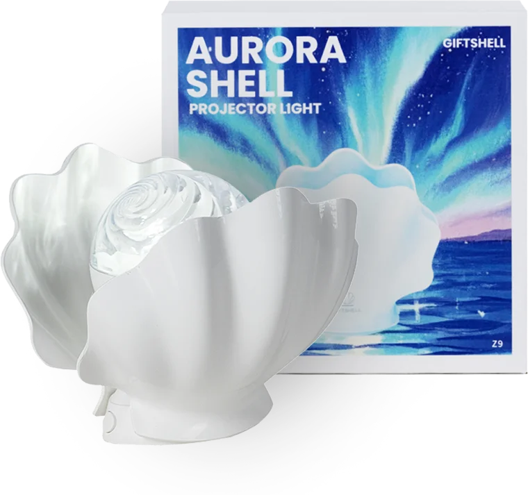 Lámpara Proyectora AuroraShell™ Estrellada 🐚🌌 Brillo Nocturno de Ensueño