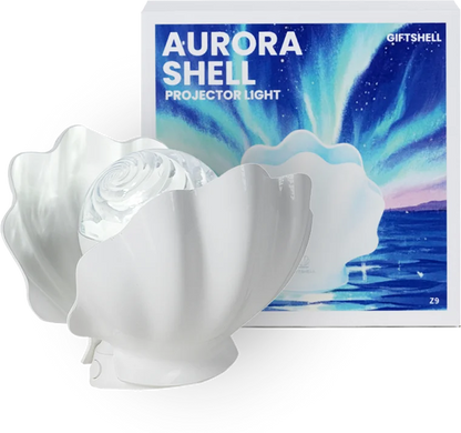AuroraShell™ Starry Projector Lamp 🐚🌌 Dreamy Night Glow
