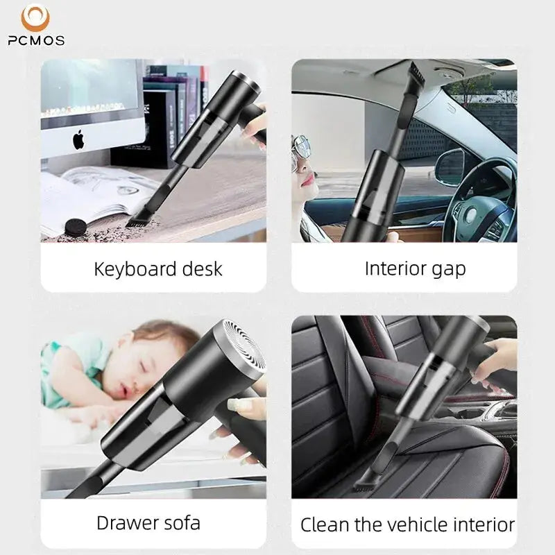 Wireless Vacuum Cleaner Dual Use for Home and Car 120W High Power Powerful Vacuum Cleaner Black PCMOS 1PC DaZhe Plus Store