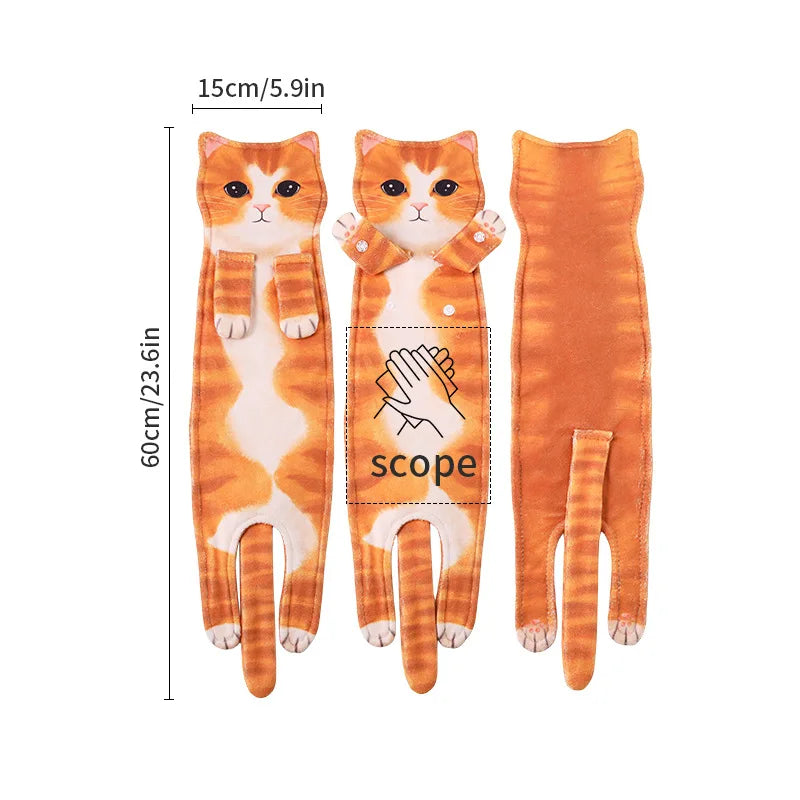 CatCling™ Funny Hanging Hand Towel 🐱😂