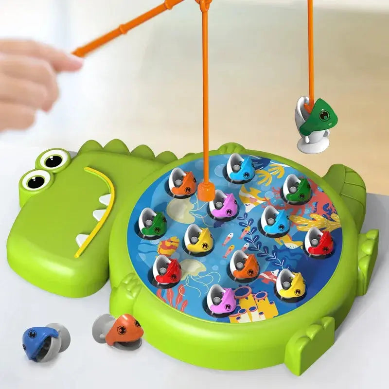 Dinosaur Simple Magnetic Fishing Toys Play Rod Game Toys for Children Baby Montessori with Rod Kids Educational Rotating Gift Sweet Kids Store