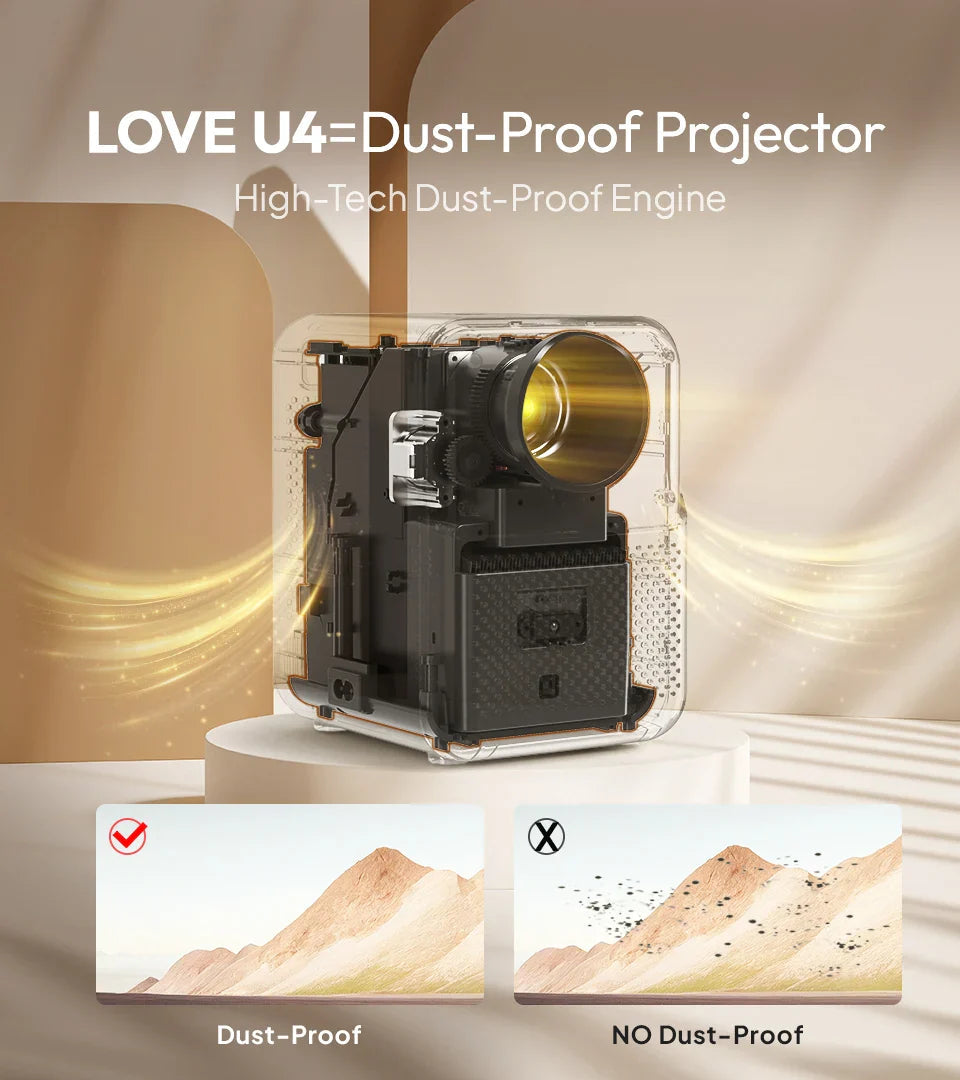 BYINTEK LOVE U4 Smart Mini Home Theater Projector 4K 1080P Video Android WIFI for Smartphone Cinema South Bay Evans General Store