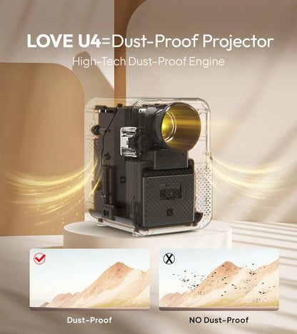 BYINTEK LOVE U4 Smart Mini Home Theater Projector 4K 1080P Video Android WIFI for Smartphone Cinema South Bay Evans General Store