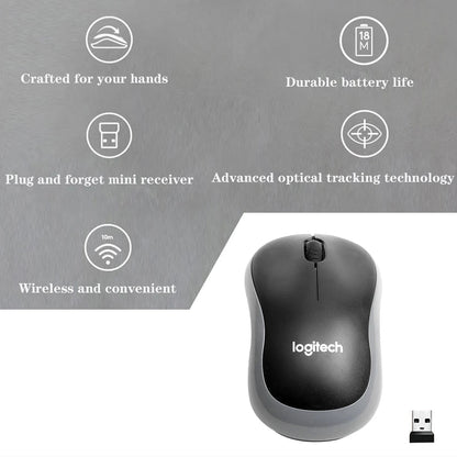 Logitech M185 Wireless Mouse 2.4Ghz USB 1000DPI Mice USB Receiver Mute Optical Navigation Mice For Mac Os Chrome Window 10/8/7 an illusion