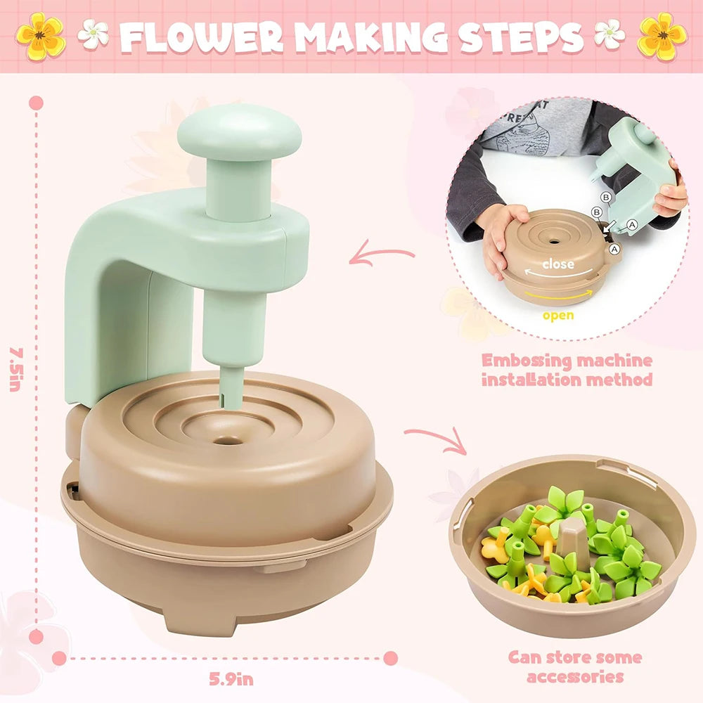 BloomCraft™ Kit de Flores 🌸 — Presiona, Crea y Juega